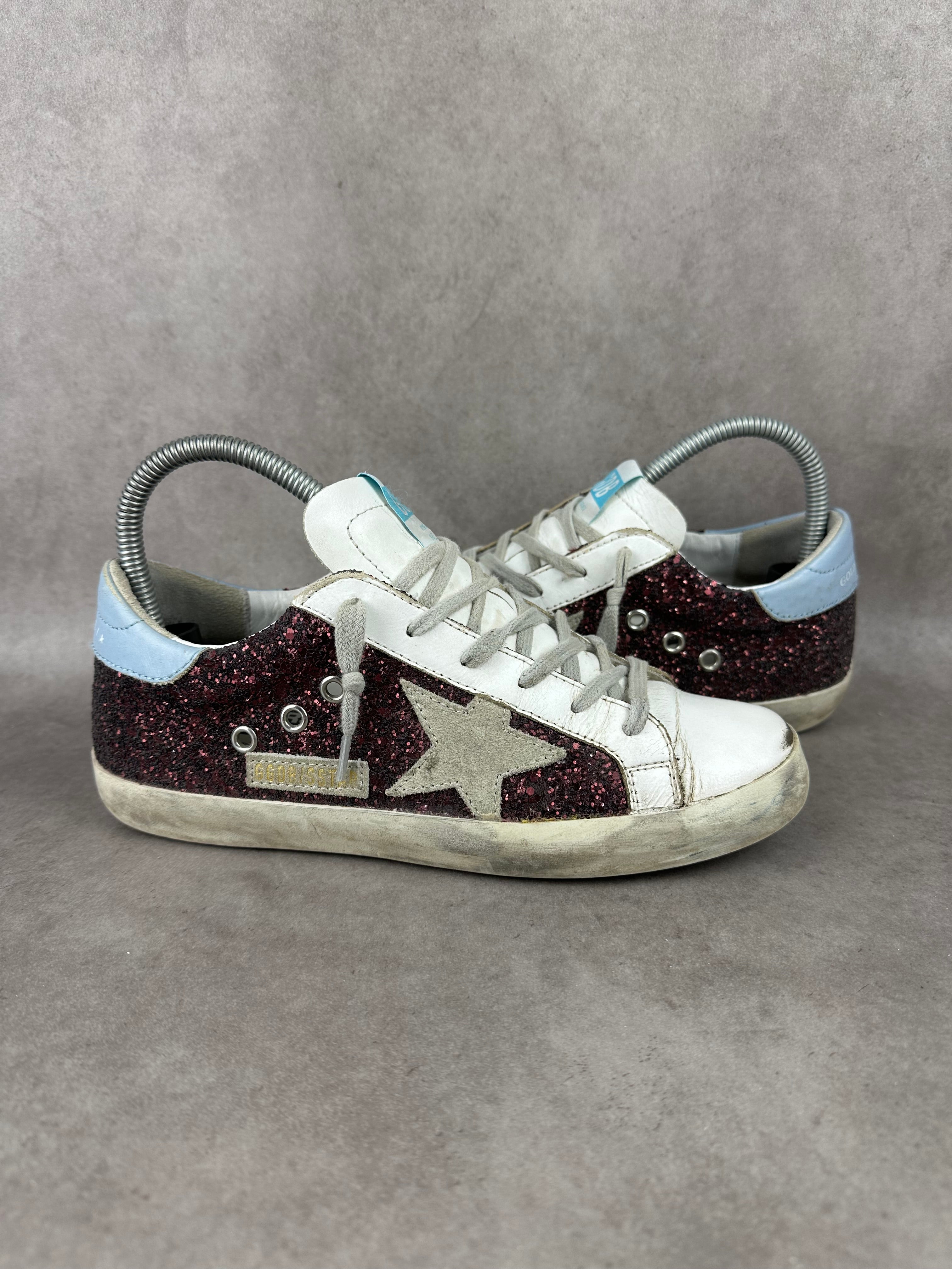 Golden Goose Superstar pailletés Bordeaux T38-011