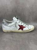 Golden goose Superstar pailletés rouge & argenté T38-005