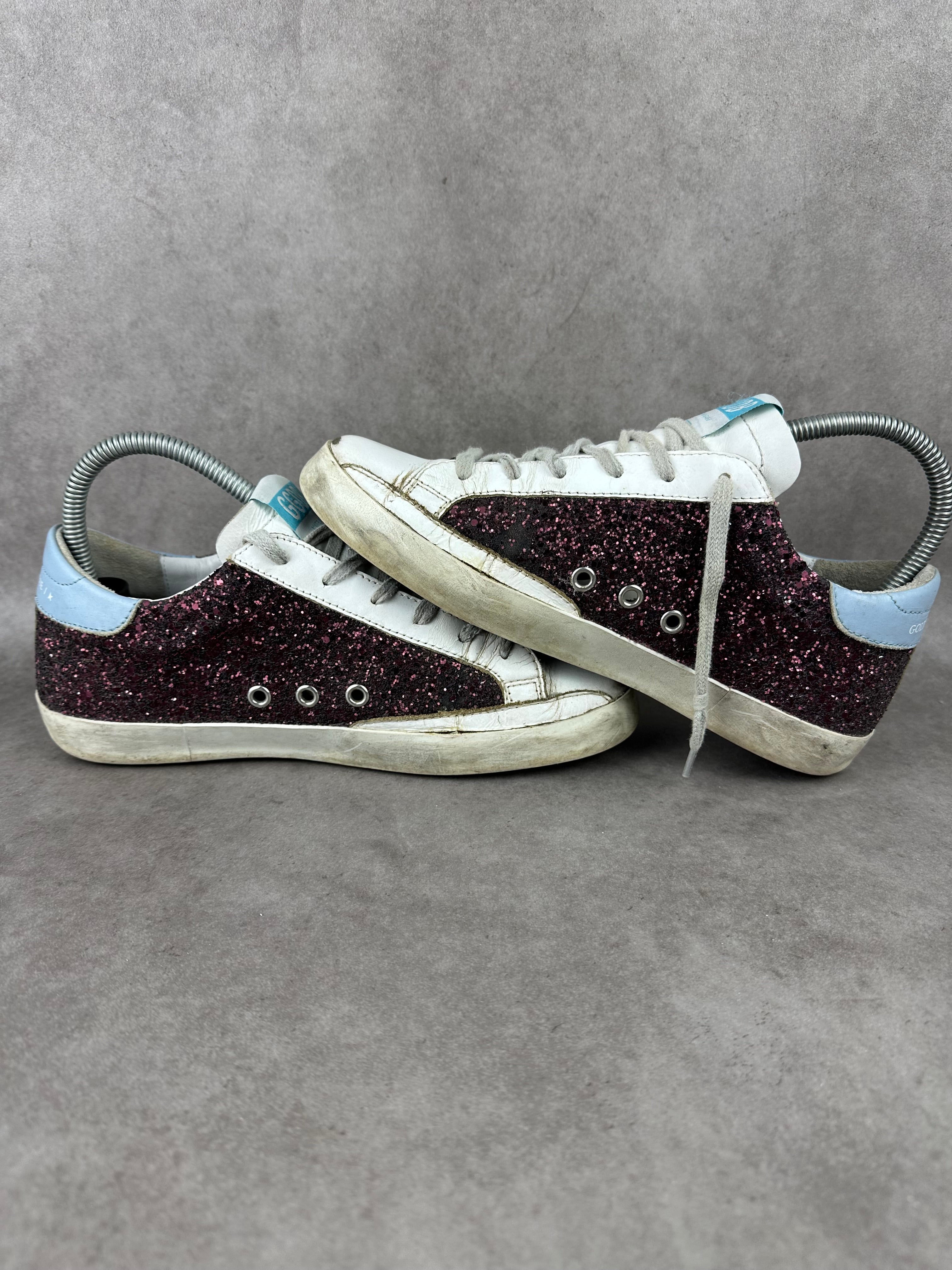 Golden Goose Superstar pailletés Bordeaux T38-011
