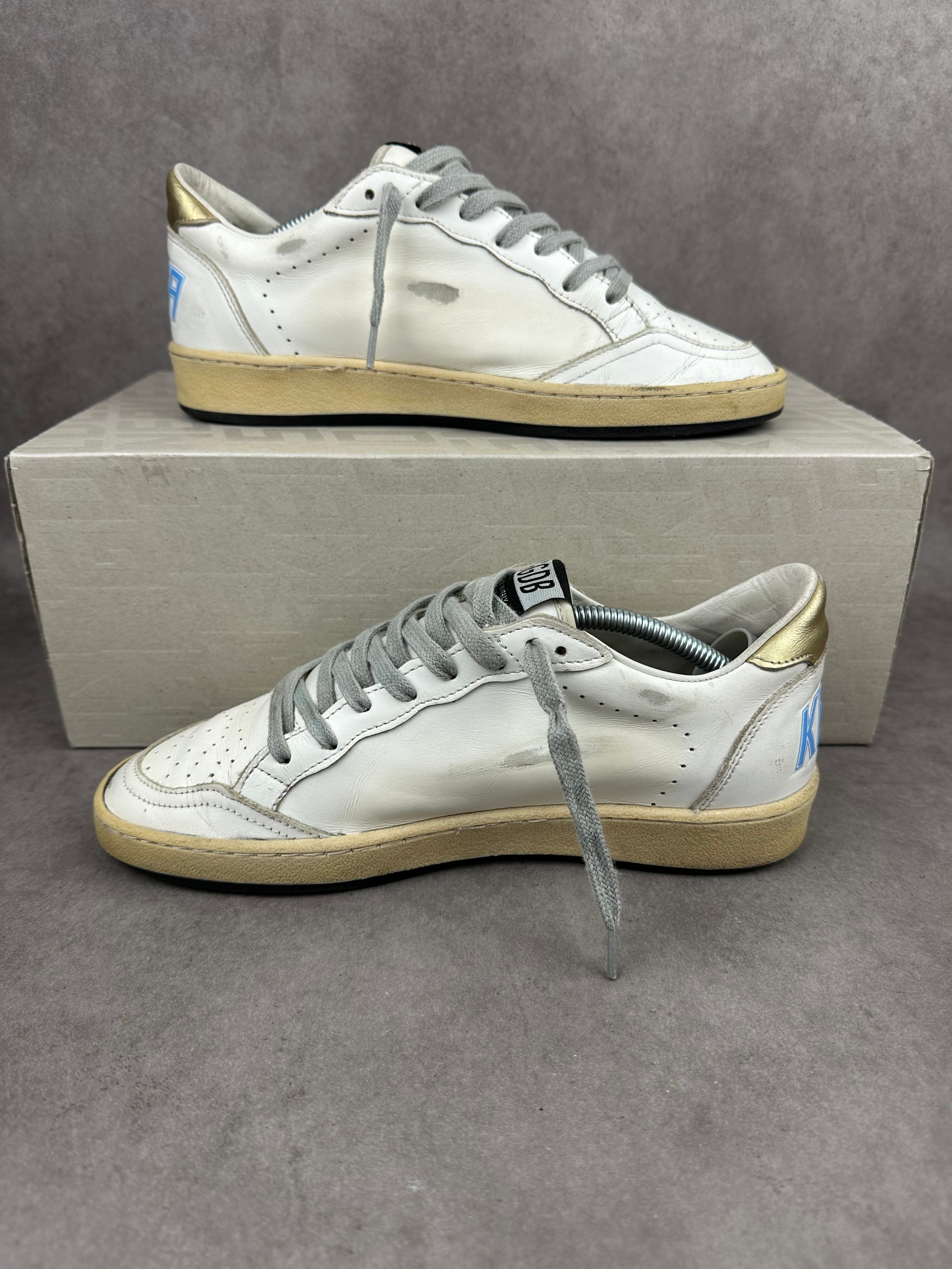 Golden Goose Ballstar blanche et doré T38-018
