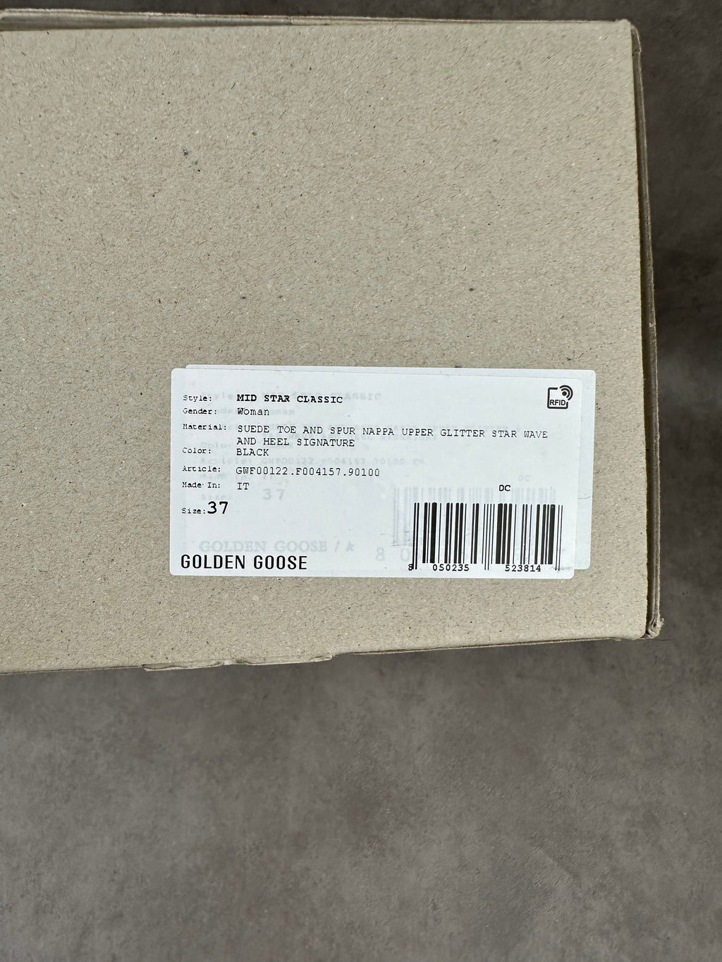 Golden Goose Midstar noir pailletée T37