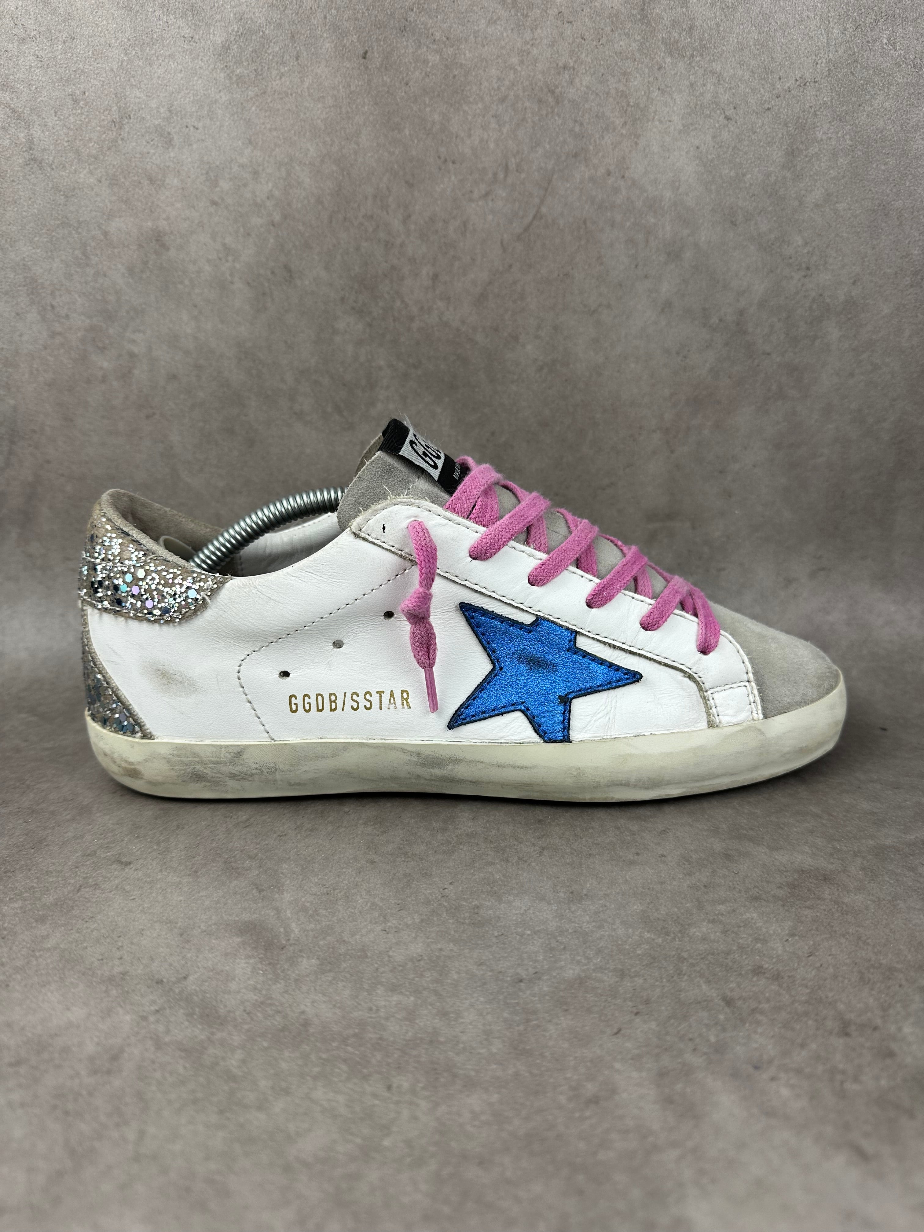 Golden Goose superstar étoile bleu T37