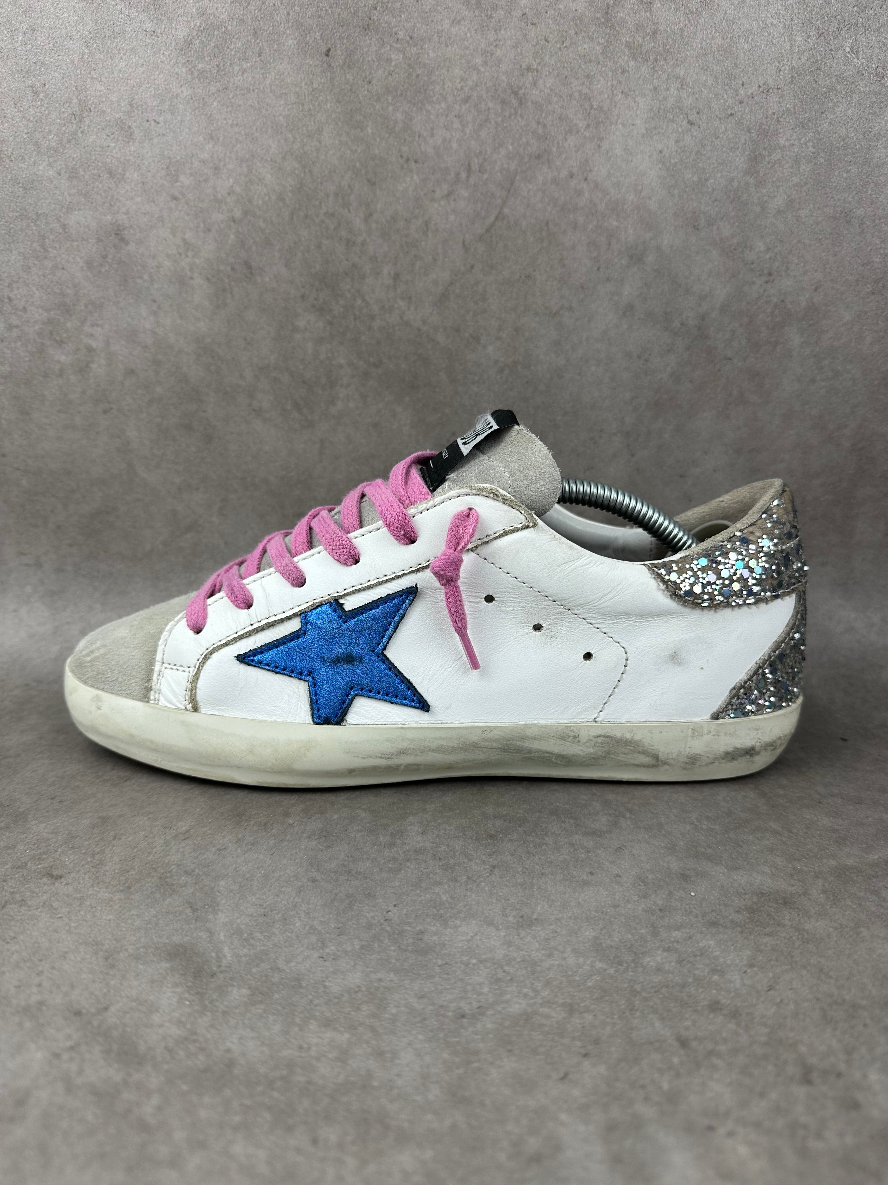 Golden Goose superstar étoile bleu T37