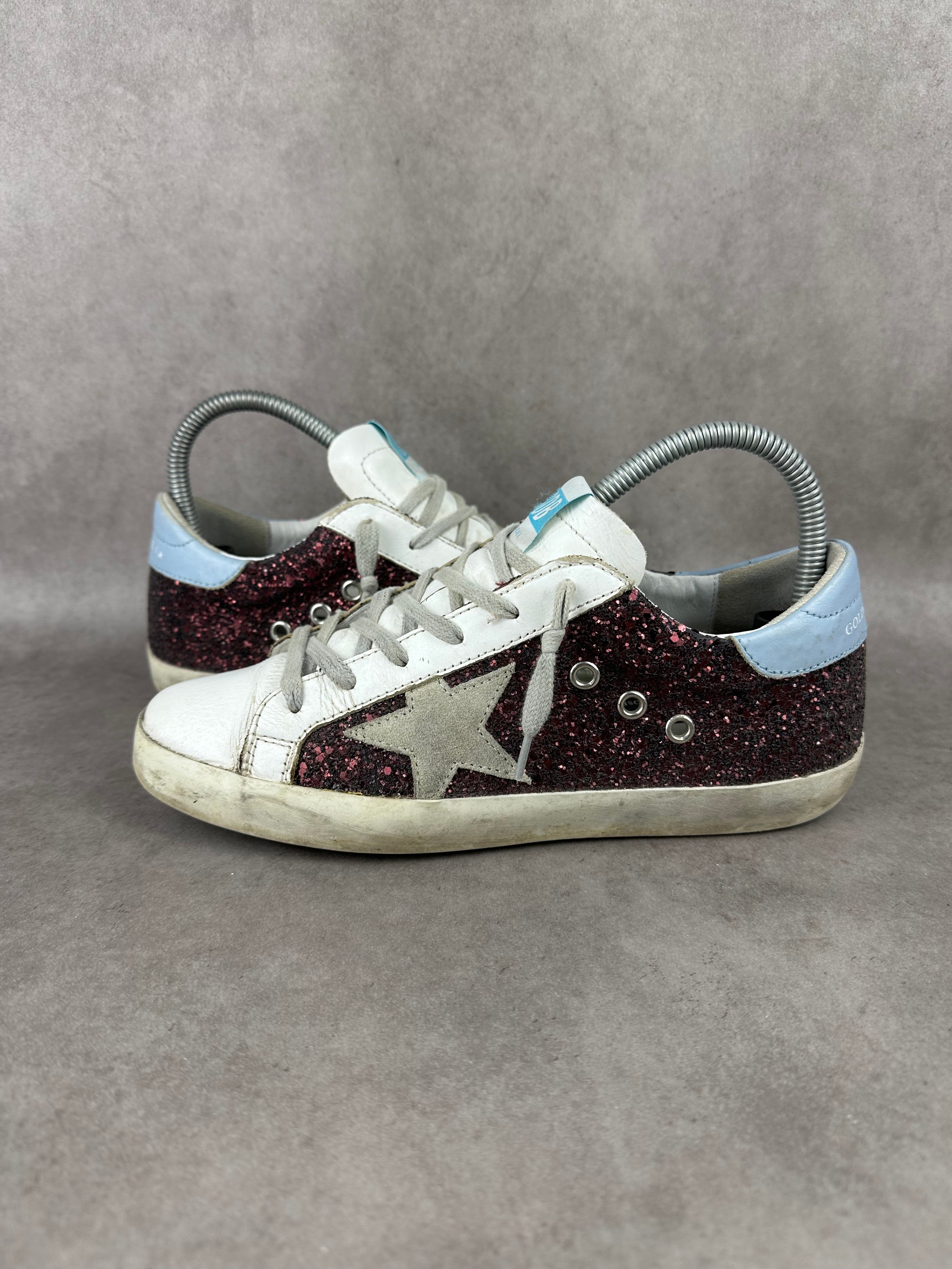 Golden Goose Superstar pailletés Bordeaux T38-011